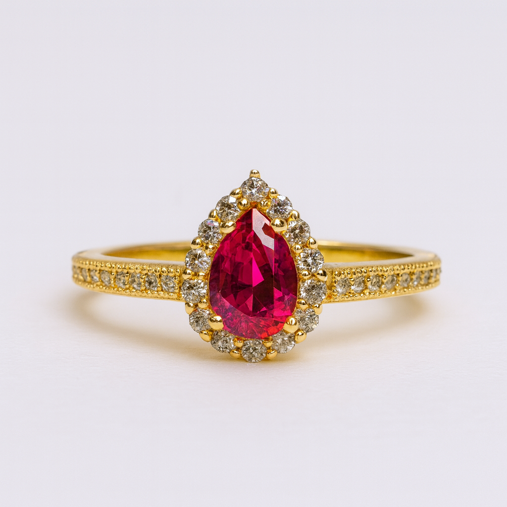 Anillo “Lágrima Carmesí”