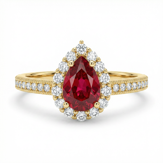Anillo “Lágrima Carmesí”